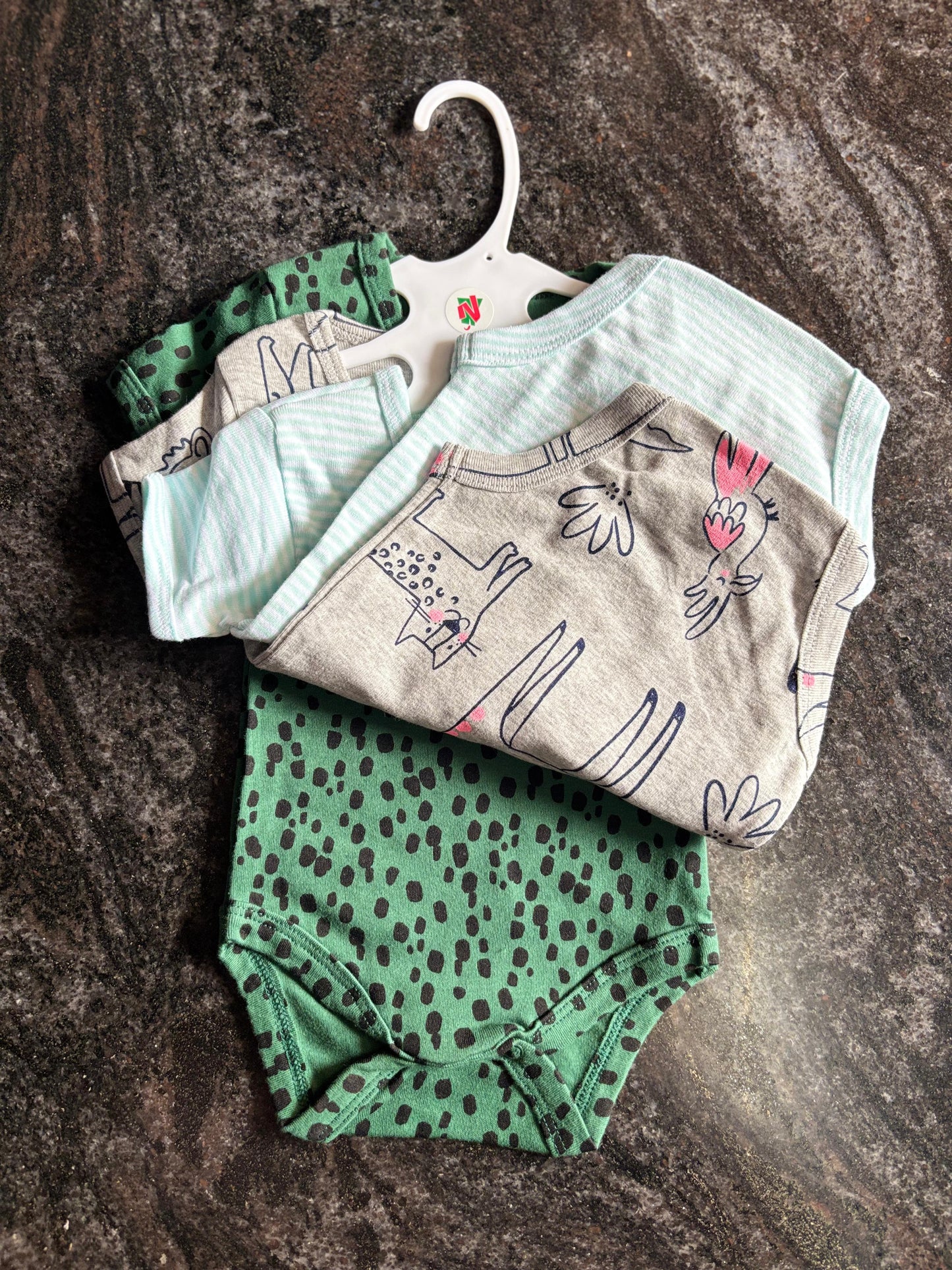 Half Sleeve Romper (0-3M) - Pack of 3