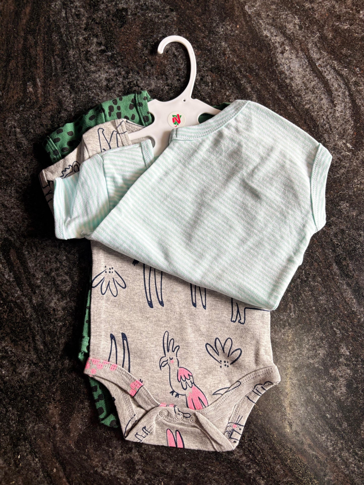 Half Sleeve Romper (0-3M) - Pack of 3