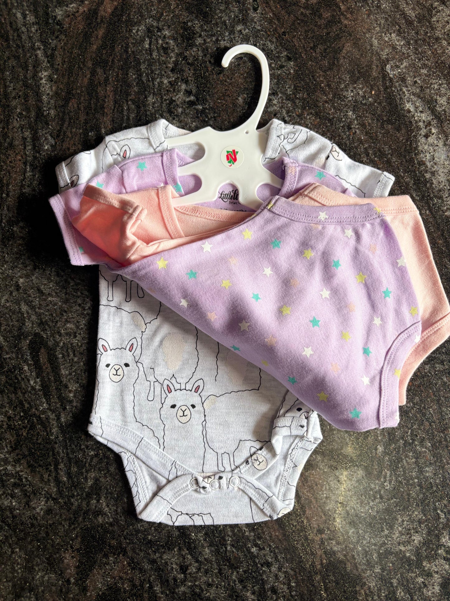 Half Sleeve Romper (0-3M) - Pack of 3