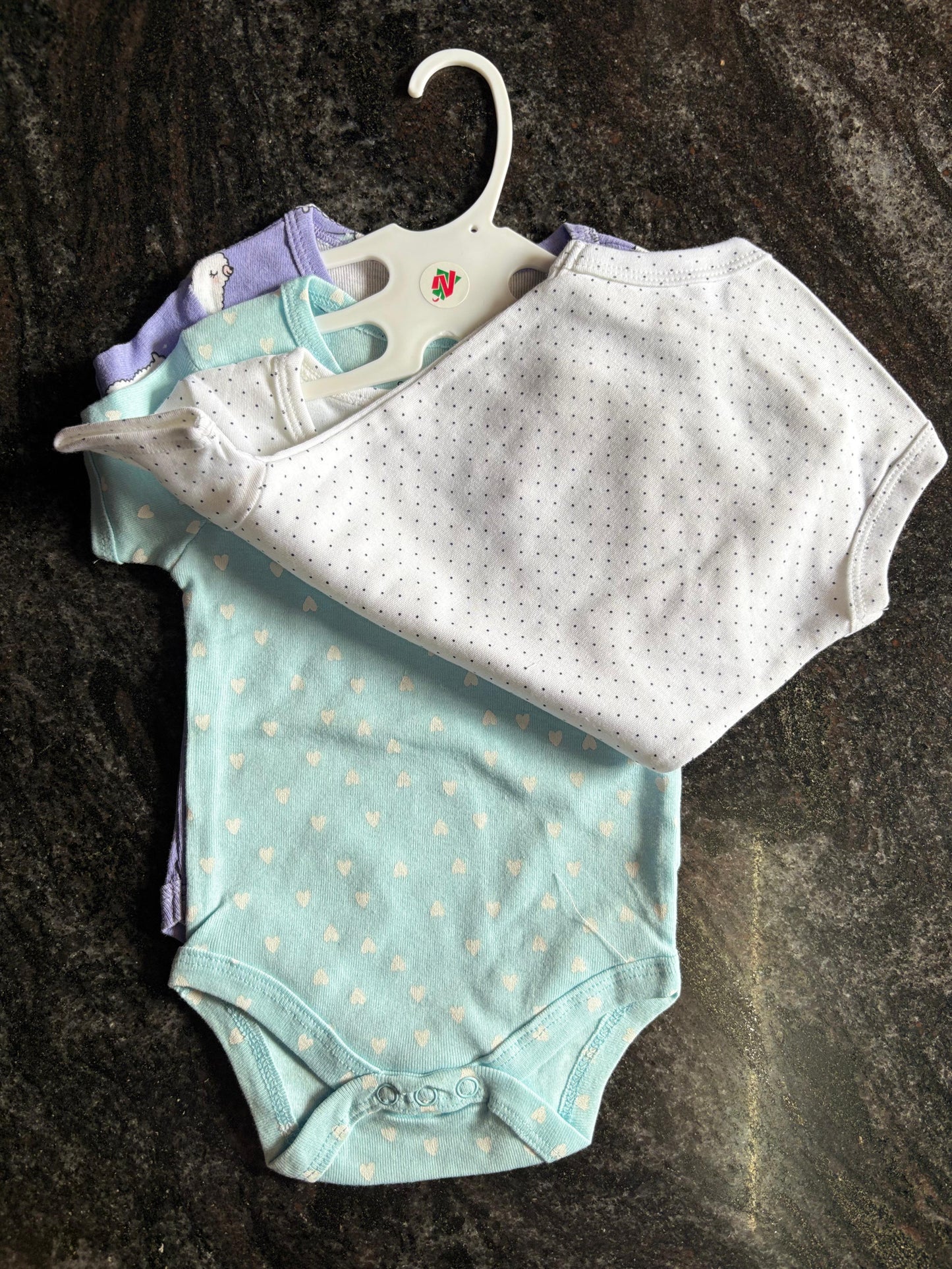 Half Sleeve Romper (0-3M) - Pack of 3