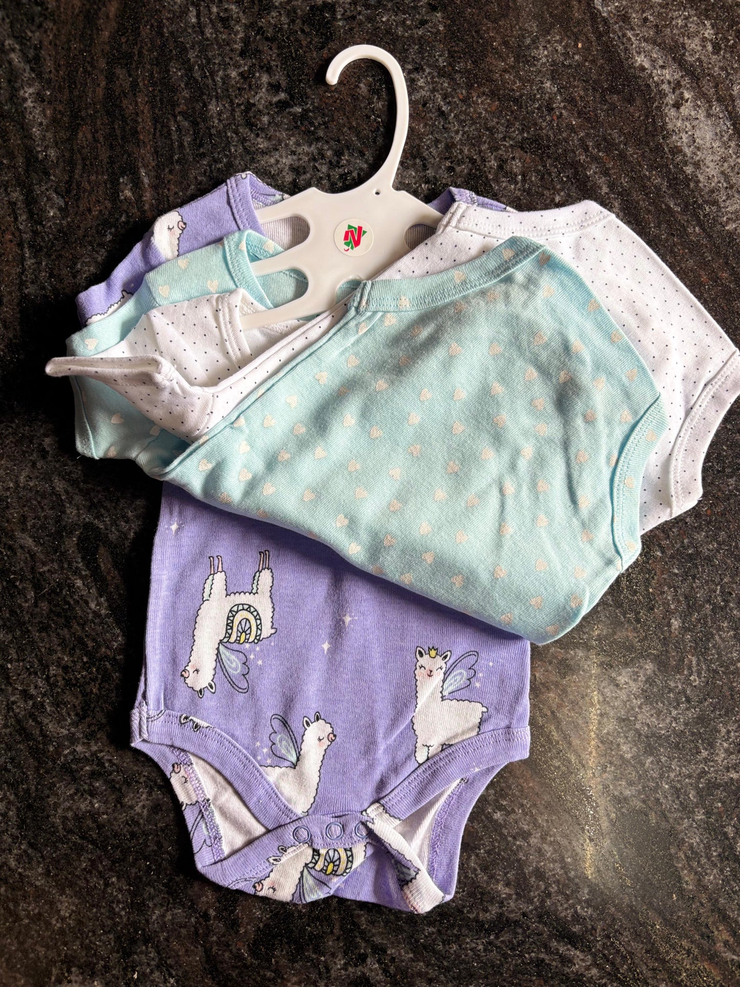 Half Sleeve Romper (0-3M) - Pack of 3