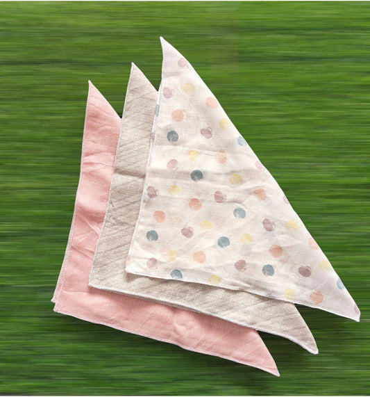 2 Layer Muslin Wipes (Pack of 3)