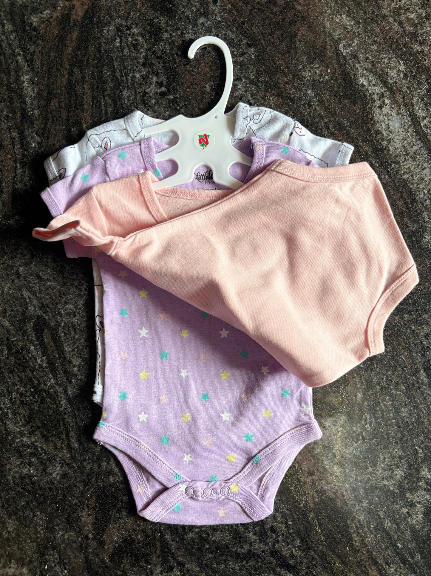 Half Sleeve Romper (0-3M) - Pack of 3