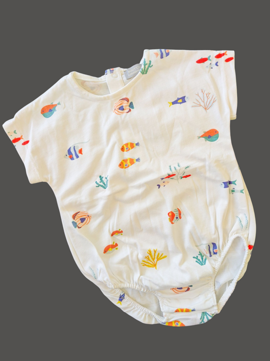 Half Sleeve Romper (3-6M)