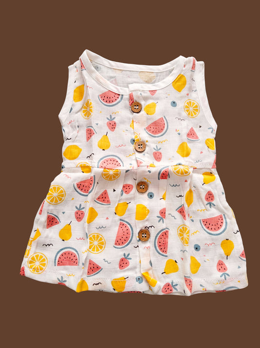 Sleeveless Button Frocks