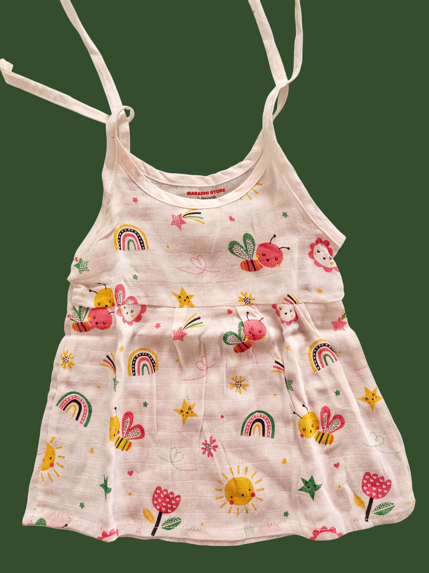 Muslin Knot Frocks (0–6 Months)