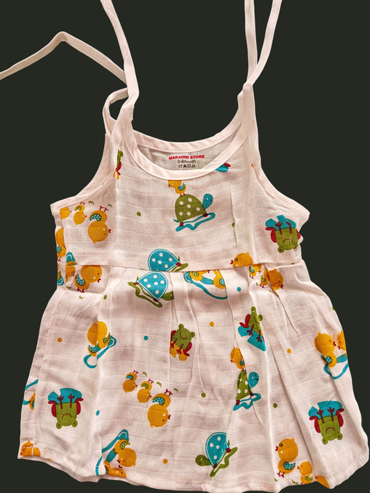Muslin Knot Frocks (0–6 Months)