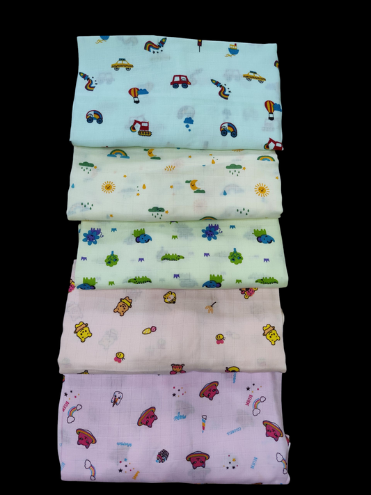 Colour Muslin Bath Towel (Medium size)